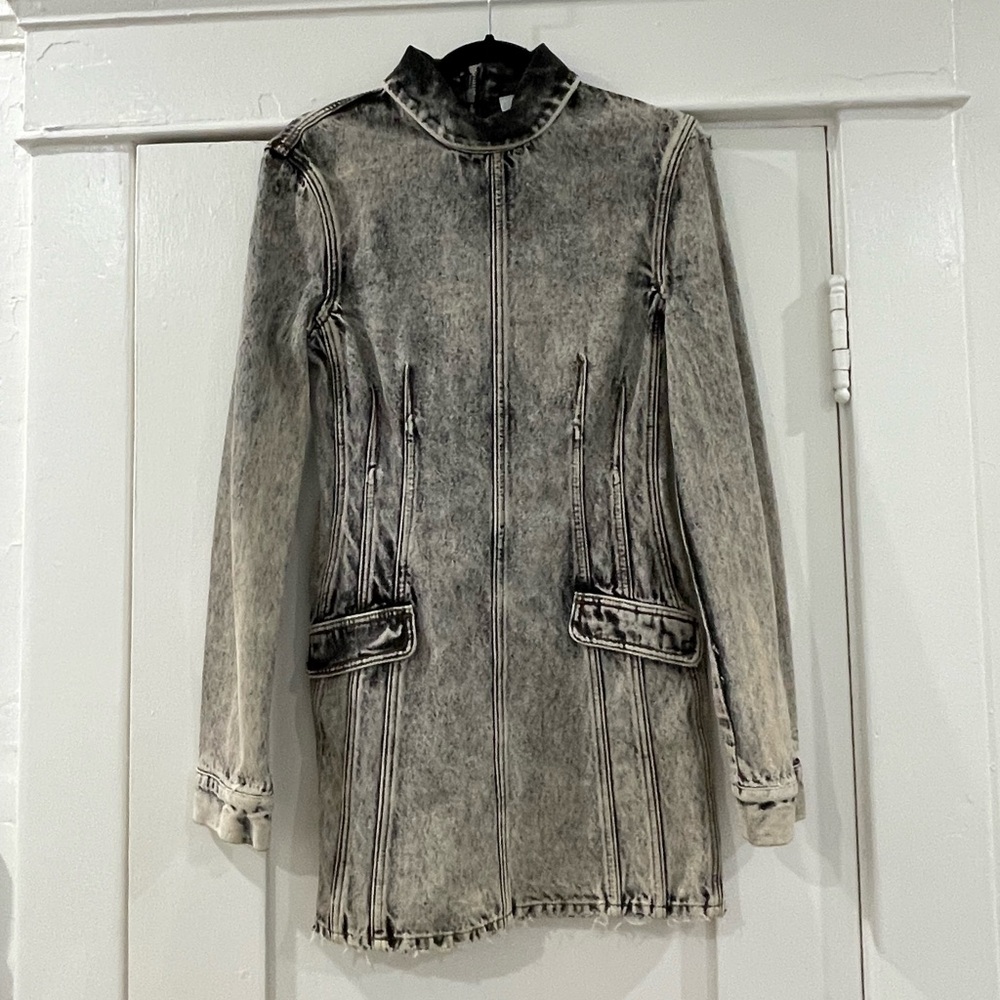 Aknvas Black and Gray Denim Dress